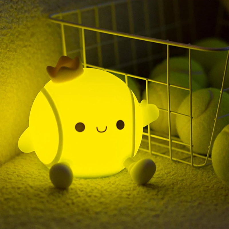 Baby Nursery Lamp - Cute Tennis Night Light Silicone Nursery