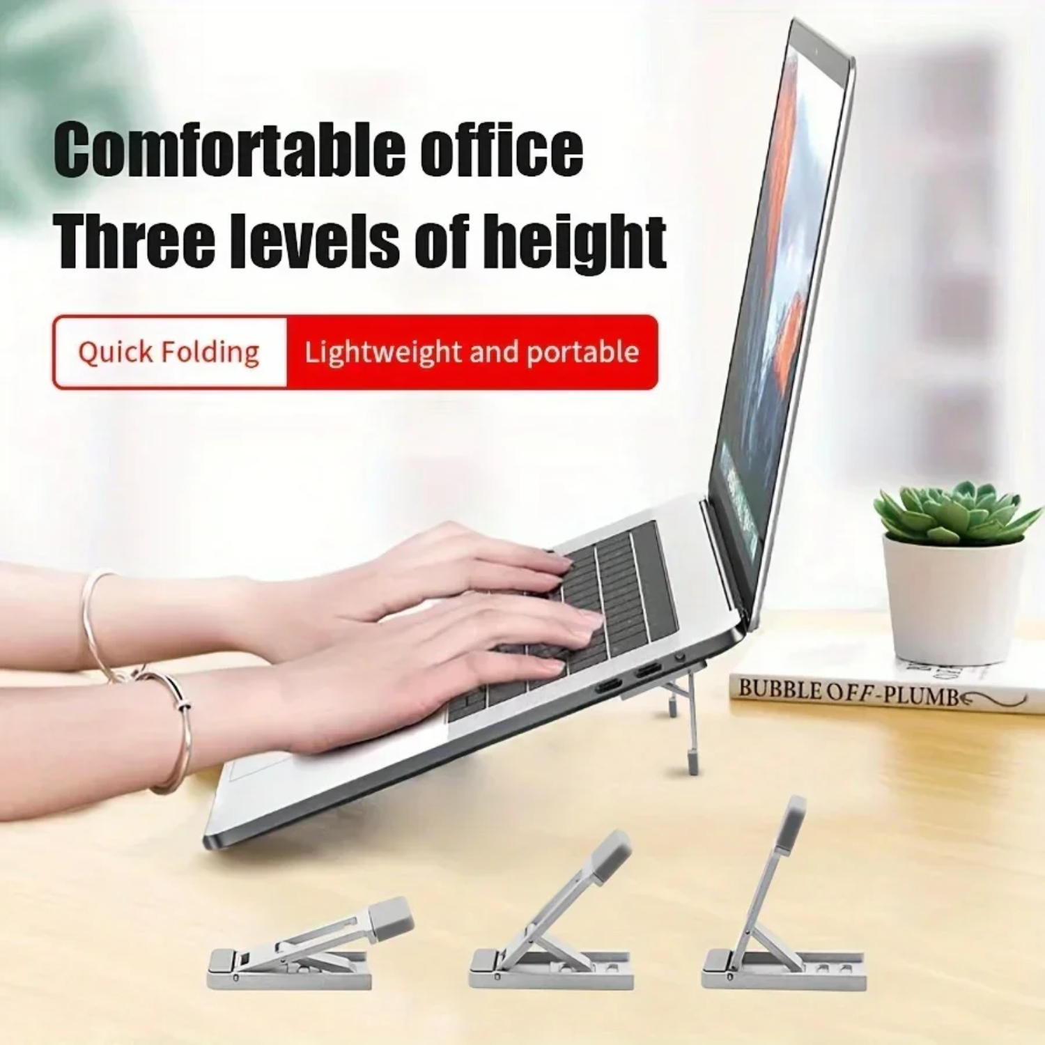 Growth Chart Ruler - 2-Pack Portable Laptop Stand, Alloy Material,