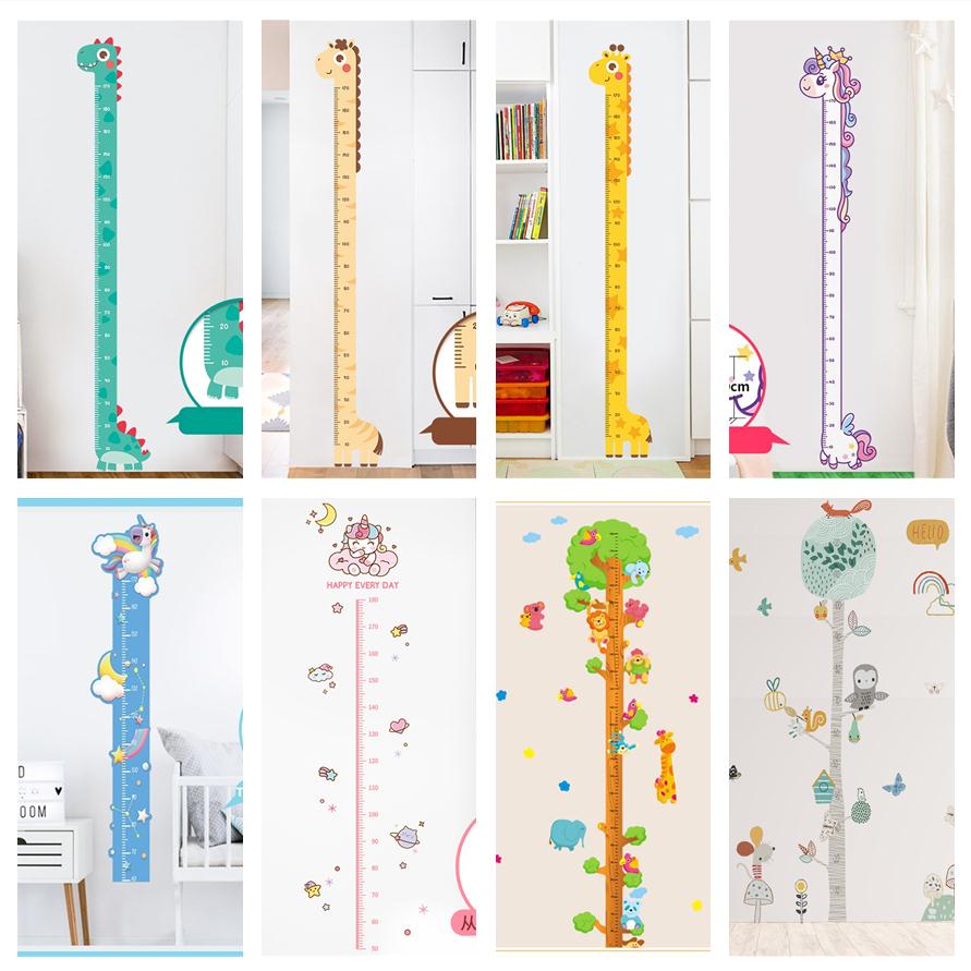 Growth Chart Ruler - Cartoon Animals Height Measure Wall Sticker