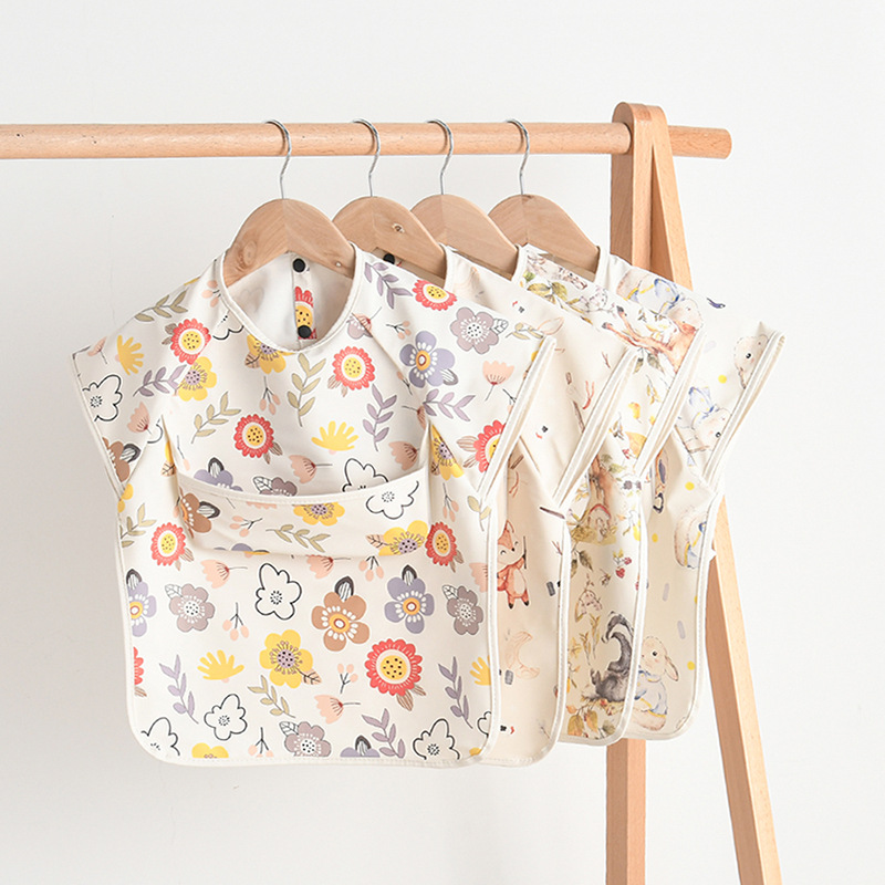 Baby Nursery Kit - Newborn Baby Bibs Blouse Waterproof No-sleeved