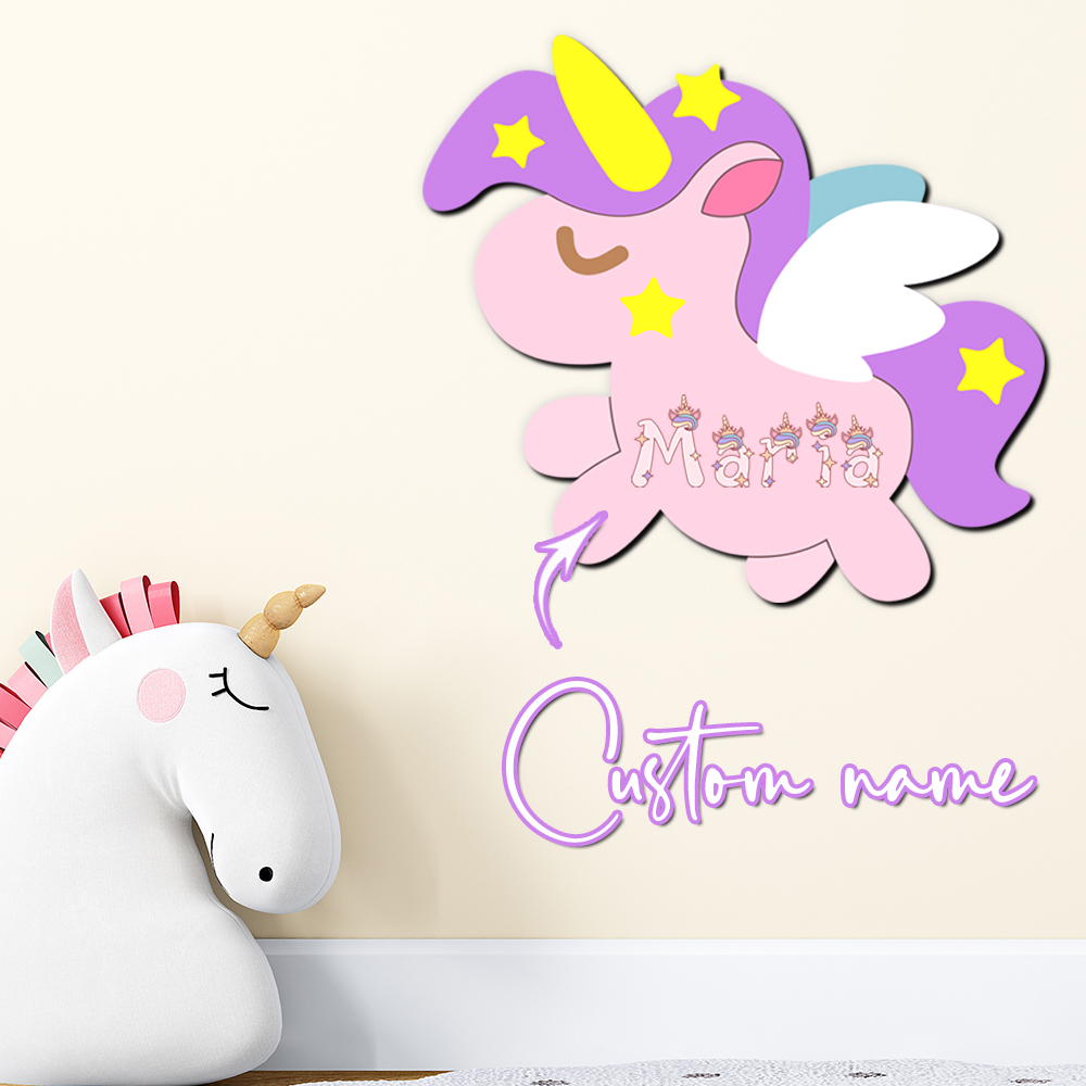 Custom Unicorn Wooden Name Sig - огляд і ціна Baby Nursery Name Sign