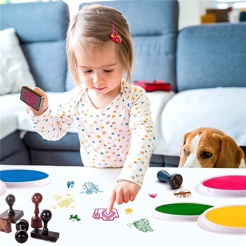 5 Large Round Craft Ink Pads N - огляд і ціна Footprint Ink Kit