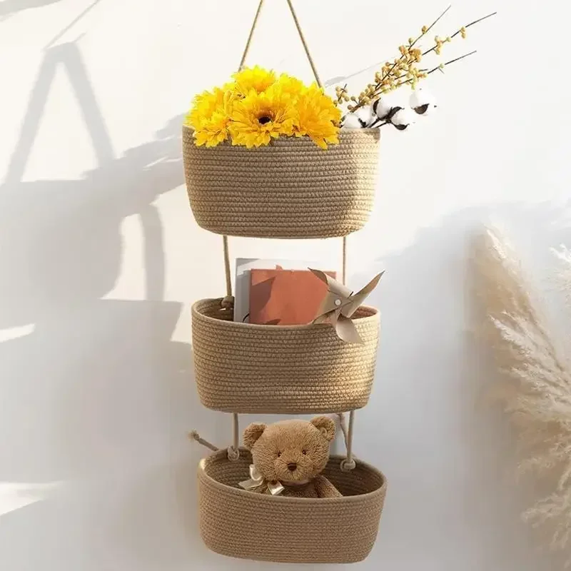 3-Tier Woven Cotton Hanging St - огляд і ціна Baby Nursery Hooks