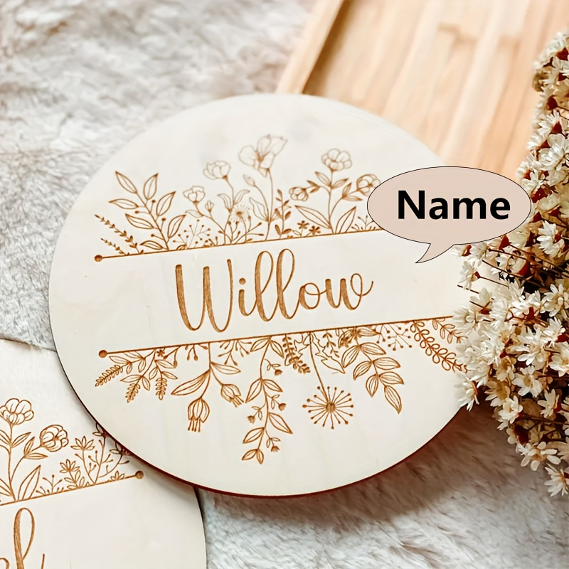 Personalized Floral Engraved N - огляд і ціна Baby Nursery Name Sign