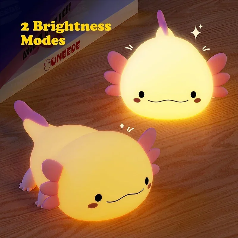 Cute Axolotl Night Light Silic - огляд і ціна Baby Nursery Lamp