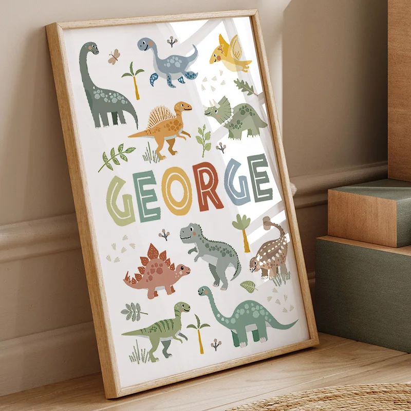 Cute Dinosaur T-Rex Brachiosau - огляд і ціна Baby Nursery Posters