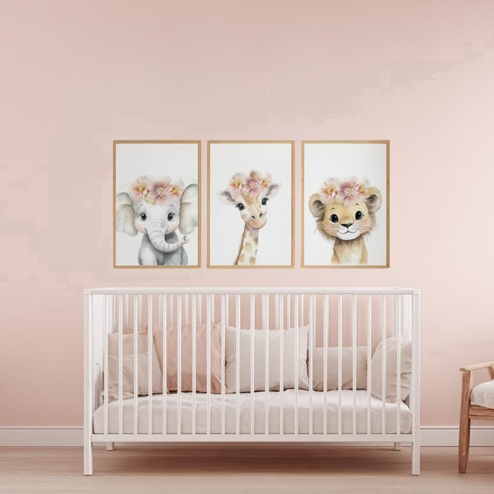 Baby Girl Nursery Wall Art Set - огляд і ціна Baby Nursery Kit