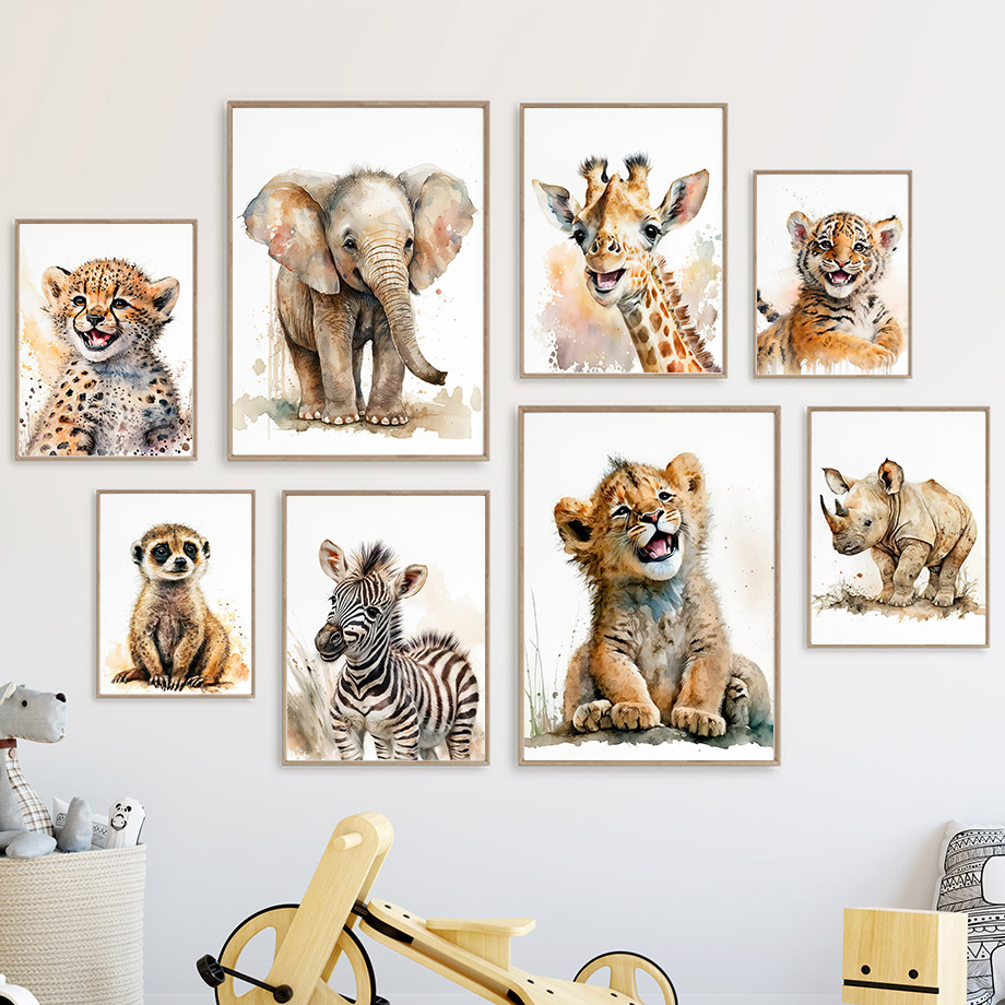 Elephant Giraffe Lion Tiger Ze - огляд і ціна Baby Zebra Nursery