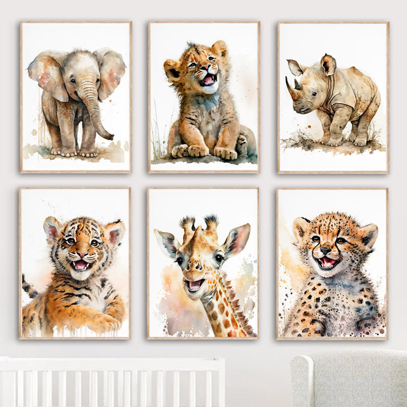 Elephant Giraffe Lion Tiger Ze - огляд і ціна Baby Zebra Nursery