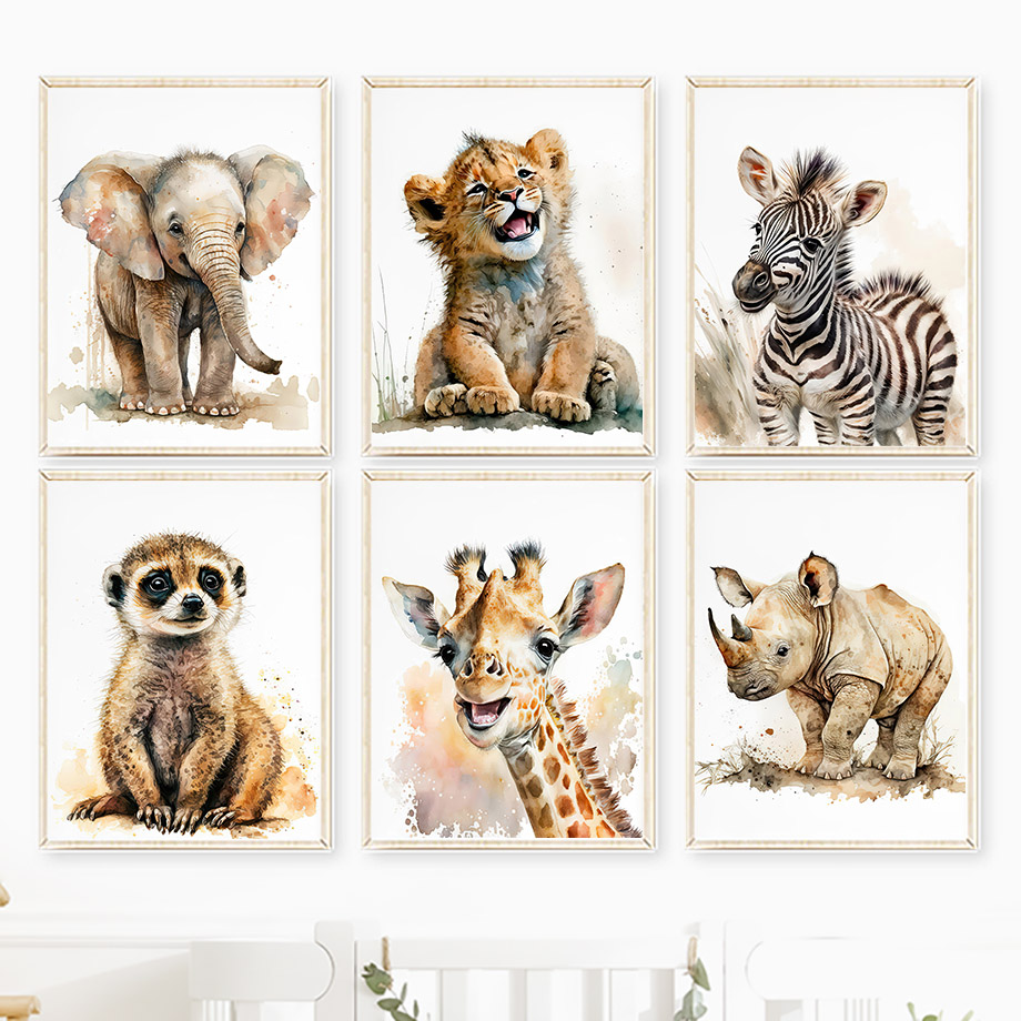 Elephant Giraffe Lion Tiger Ze - огляд і ціна Baby Zebra Nursery