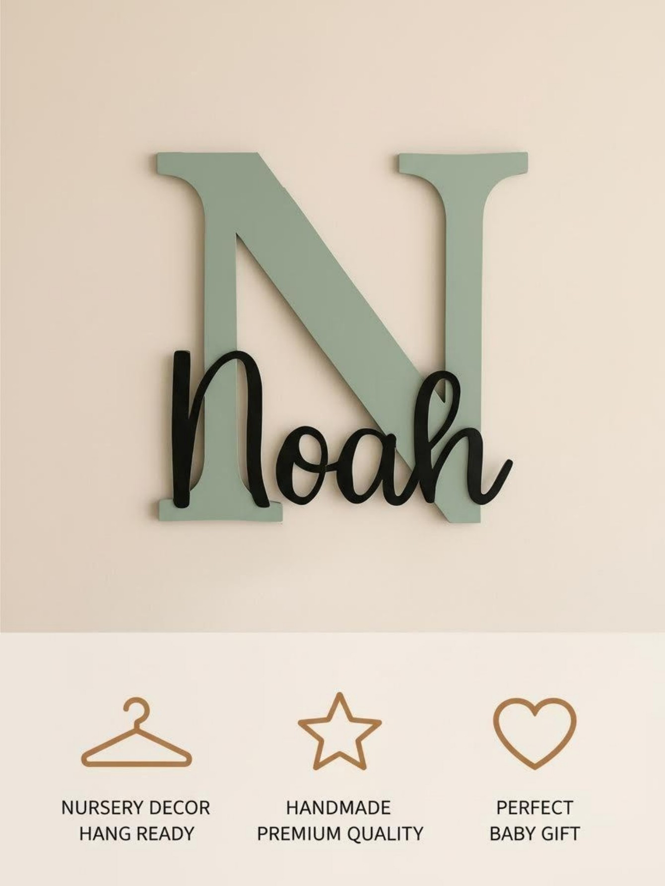 Custom Name Cloud Shaped Woode - огляд і ціна Baby Nursery Name Sign