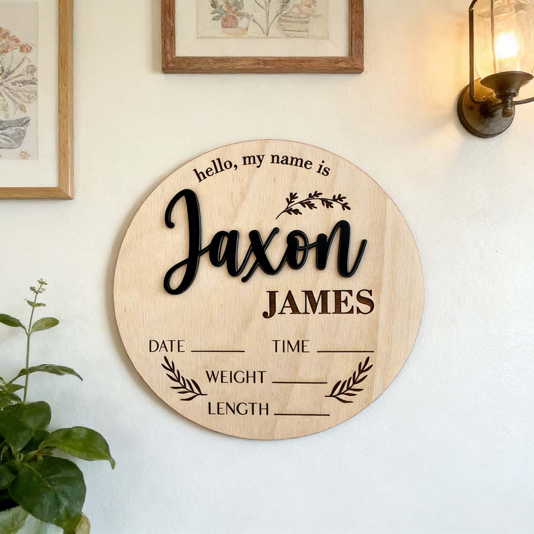 1Pc Custom Baby Announcement S - огляд і ціна Baby Nursery Name Sign