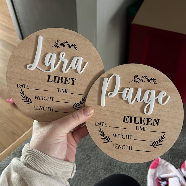 1Pc Custom Baby Announcement S - огляд і ціна Baby Nursery Name Sign
