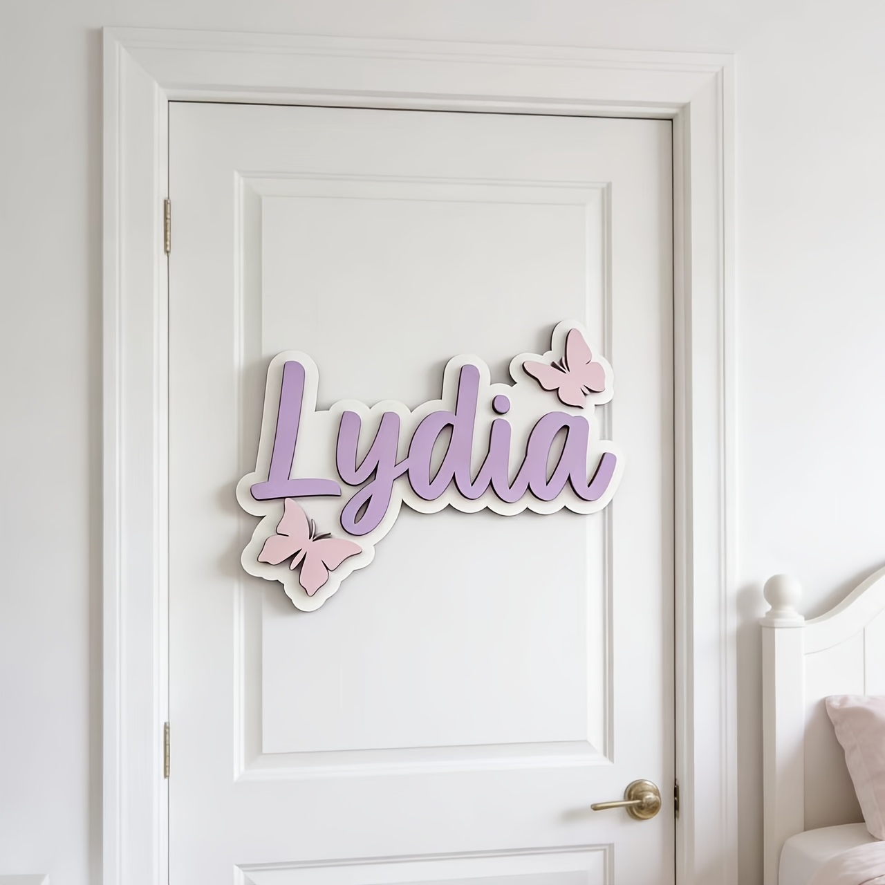 Personalized Blue & Pink Butte - огляд і ціна Baby Nursery Name Sign