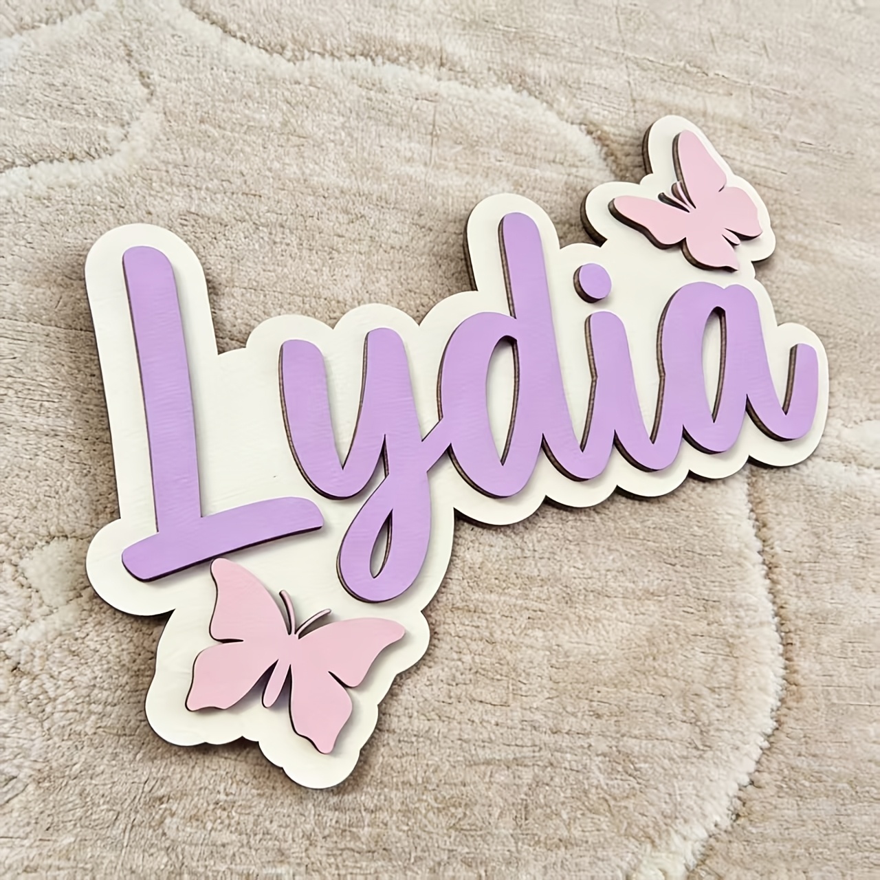 Personalized Blue & Pink Butte - огляд і ціна Baby Nursery Name Sign