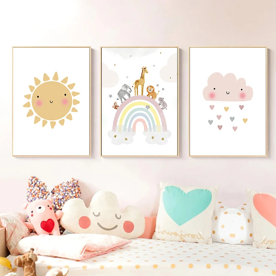 Giraffe Elephant Hot Balloon S - огляд і ціна Baby Nursery Posters