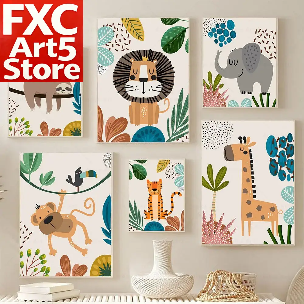 Boho Monkey Lion Giraffe Bird  - огляд і ціна Baby Zebra Nursery