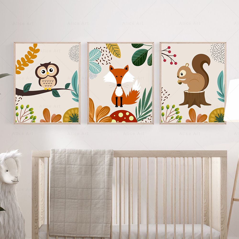 Boho Monkey Lion Giraffe Bird  - огляд і ціна Baby Zebra Nursery