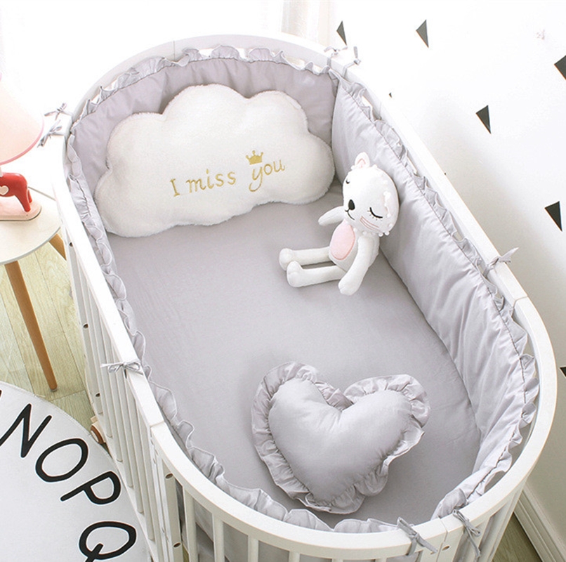 5pcs Solid Baby Bedding Set Be - огляд і ціна Baby Nursery Sale
