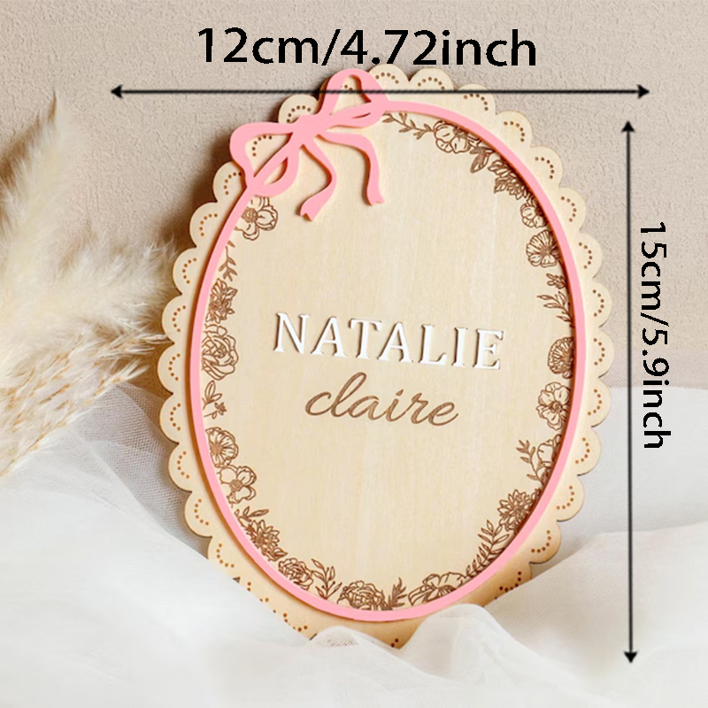 1pc Wooden Newborn Name Sign,  - огляд і ціна Baby Nursery Name Sign