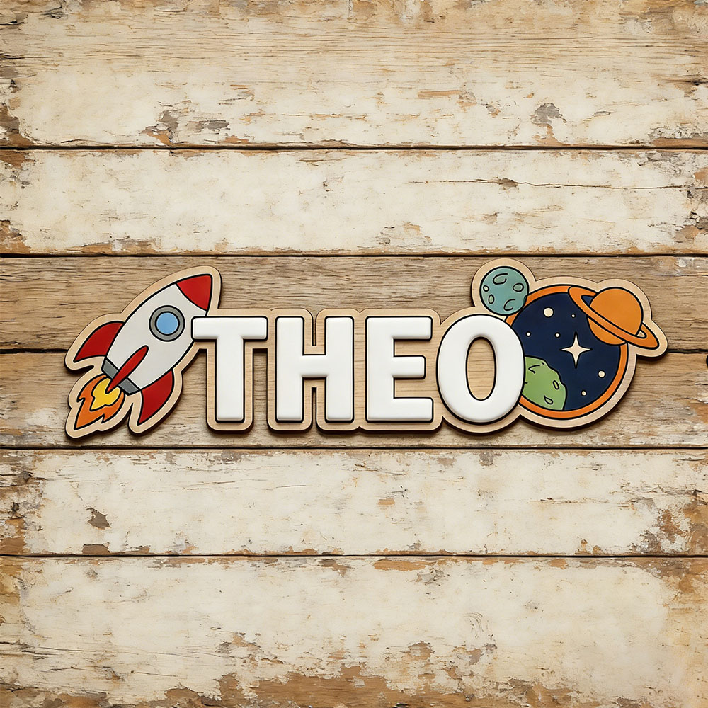 Personalized Space Rocket Name - огляд і ціна Baby Nursery Name Sign