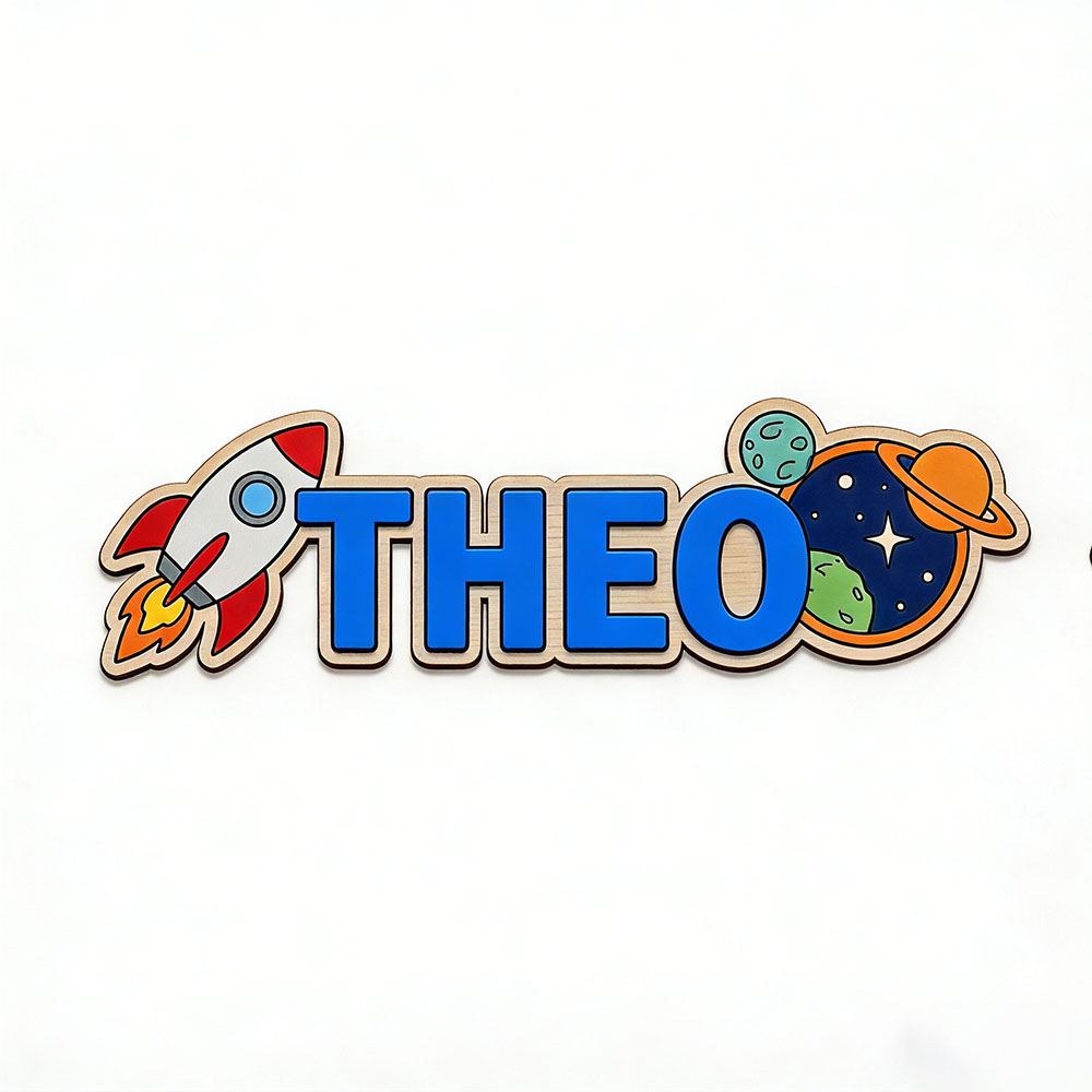 Personalized Space Rocket Name - огляд і ціна Baby Nursery Name Sign