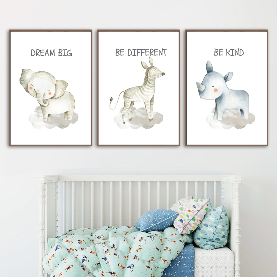 Nursery Wall Art Canvas Painti - огляд і ціна Baby Zebra Nursery