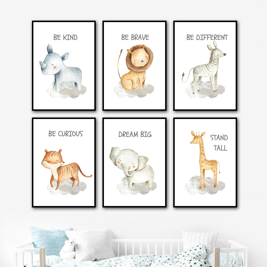Nursery Wall Art Canvas Painti - огляд і ціна Baby Zebra Nursery