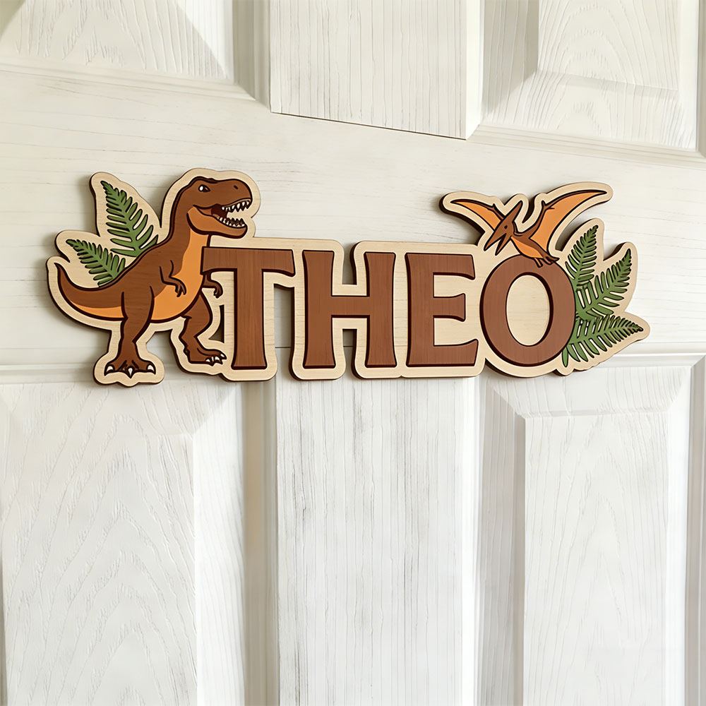 Personalized Dinosaur Name Sig - огляд і ціна Baby Nursery Name Sign
