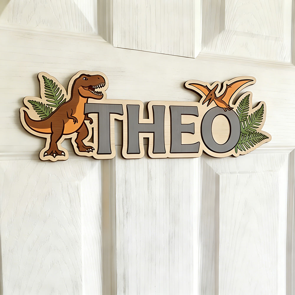 Personalized Dinosaur Name Sig - огляд і ціна Baby Nursery Name Sign