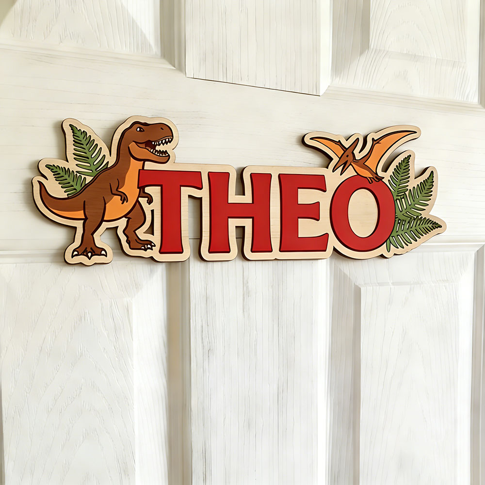 Personalized Dinosaur Name Sig - огляд і ціна Baby Nursery Name Sign