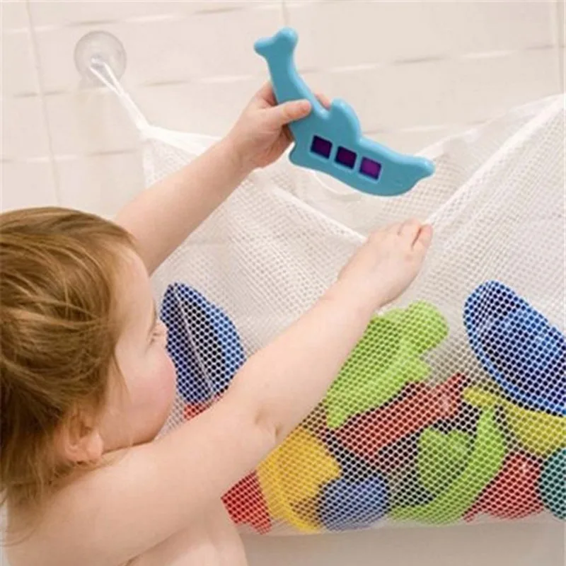 Baby Bathroom Mesh Bath Bag Ki - огляд і ціна Storage Basket Fabric