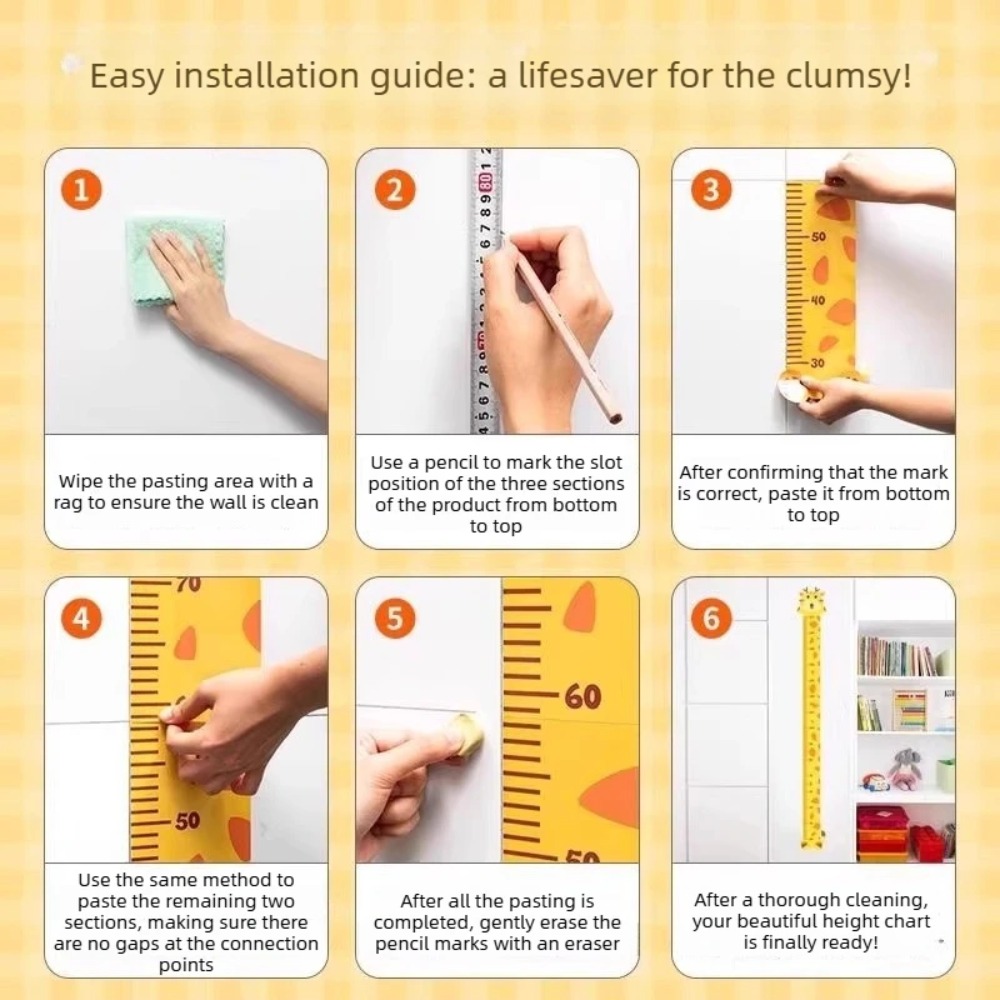 Cute Cartoon Height Sticker Un - огляд і ціна Growth Chart Ruler