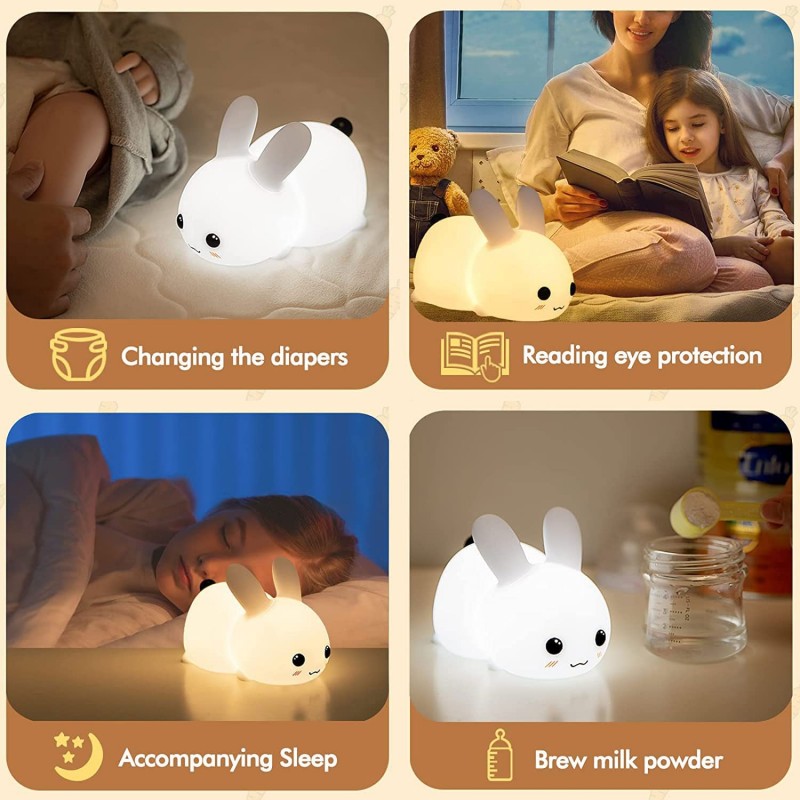 LED Rabbit Night Light Remote  - огляд і ціна Baby Nursery Lamp