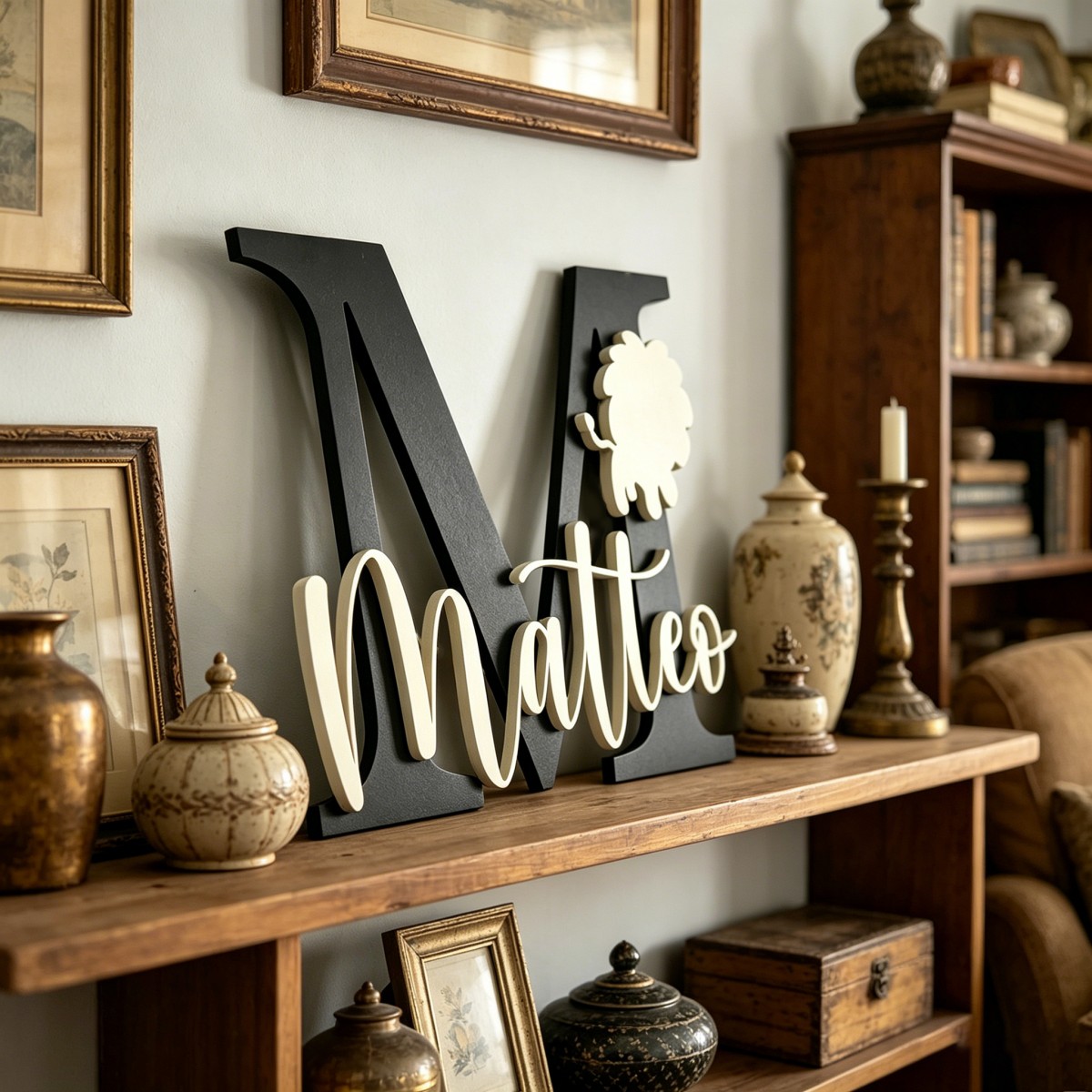 1Pc Custom Lion Name & Initial - огляд і ціна Baby Nursery Wall