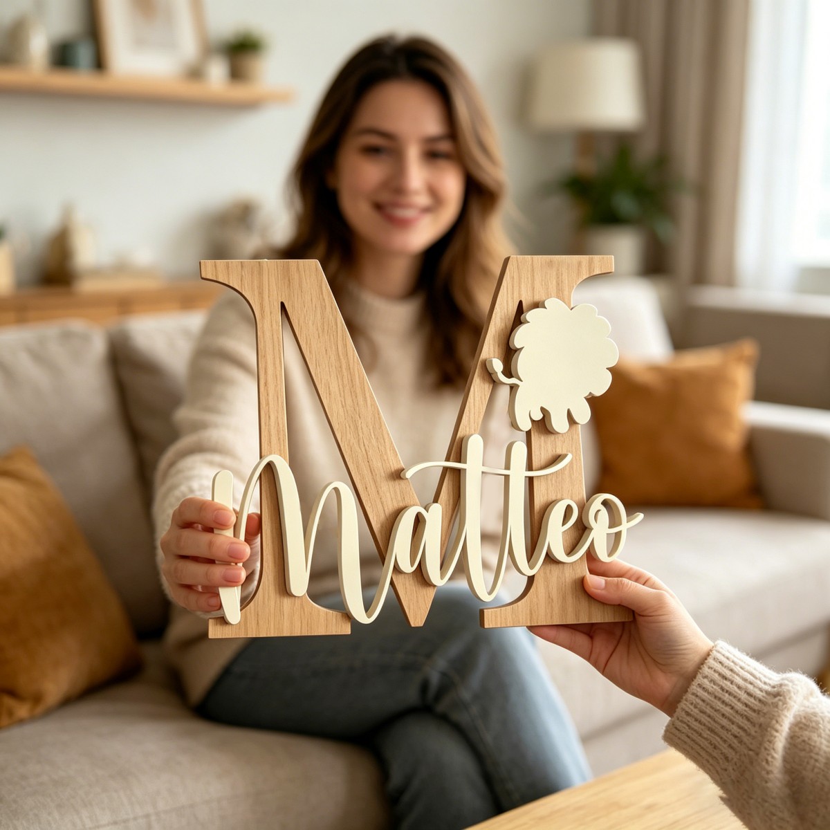 1Pc Custom Lion Name & Initial - огляд і ціна Baby Nursery Wall