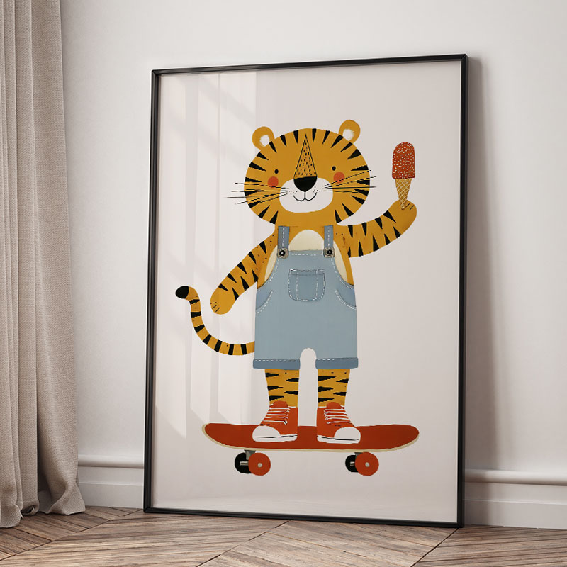 Funny Cartoon Animal Car Ballo - огляд і ціна Baby Nursery Posters