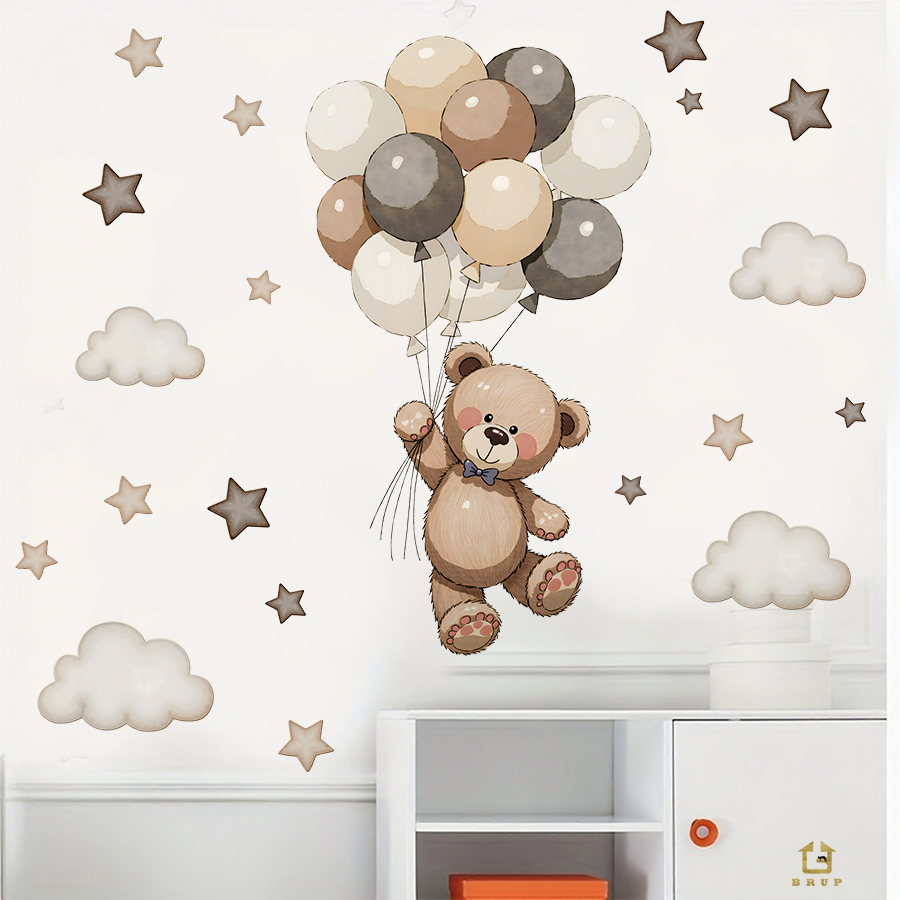 Adorable Teddy Bear Wall Decal - огляд і ціна Baby Nursery Wall