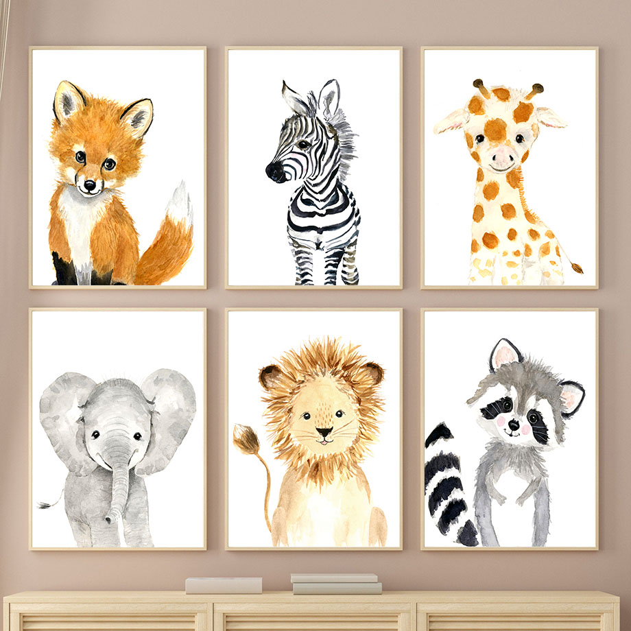Boho Raccoon Elephant Lion Fox - огляд і ціна Baby Zebra Nursery