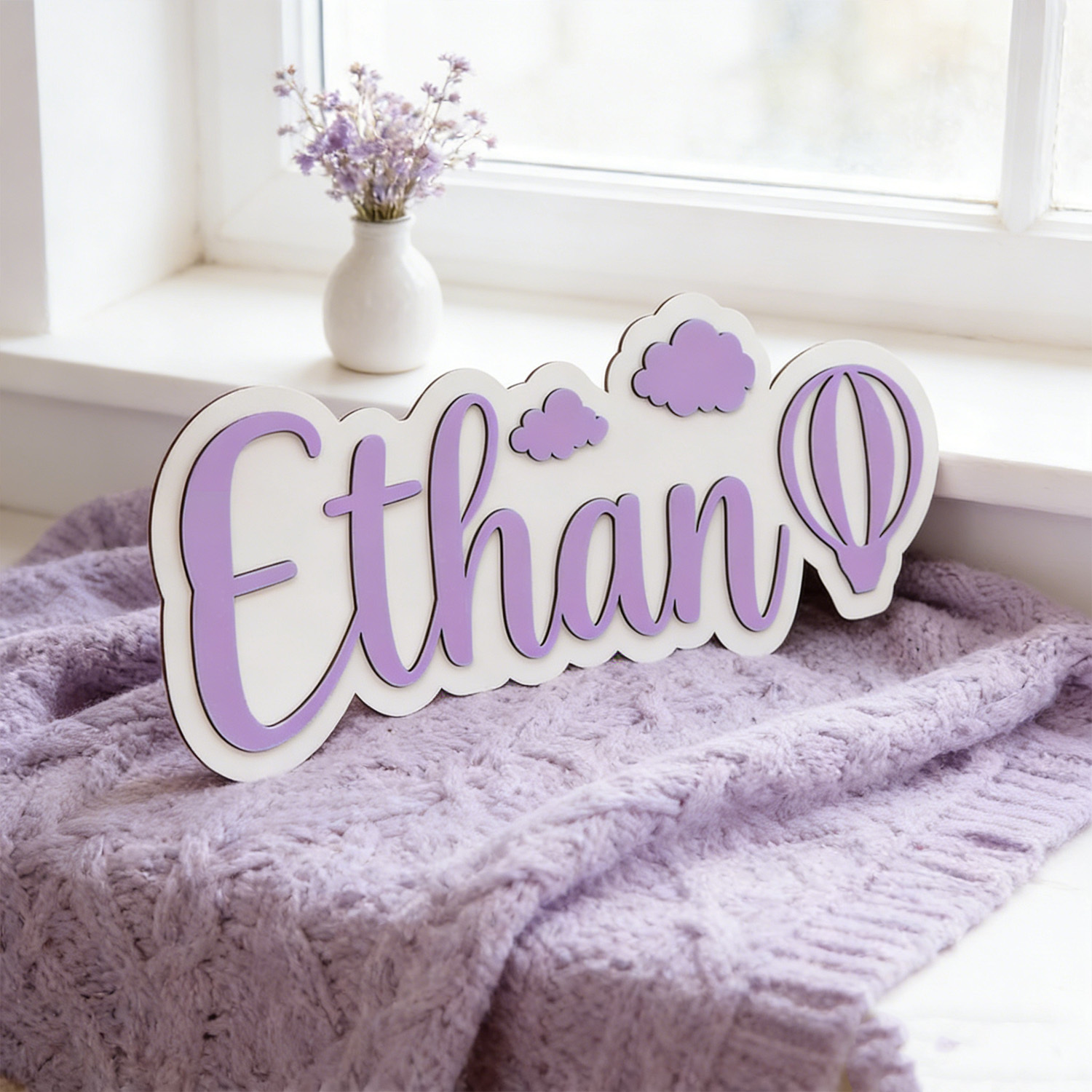 Personalized Hot Air Balloon & - огляд і ціна Baby Nursery Name Sign
