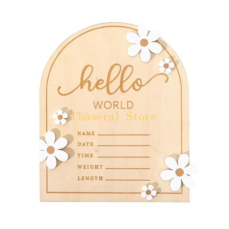 E7CE Hello Wooden Baby Name Si - огляд і ціна Baby Nursery Name Sign