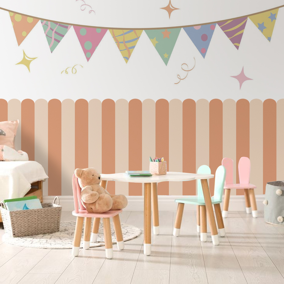 Multicolor Vertical Striped Ar - огляд і ціна Baby Nursery Wall