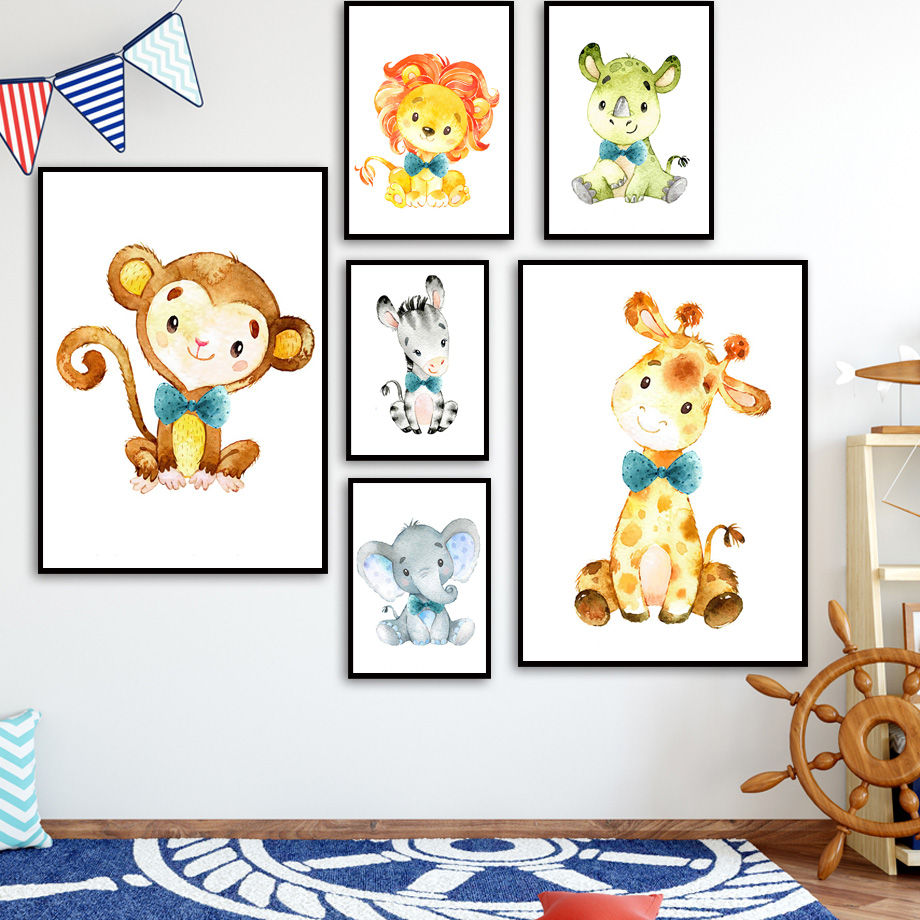 Wall Art Canvas Painting Carto - огляд і ціна Baby Zebra Nursery