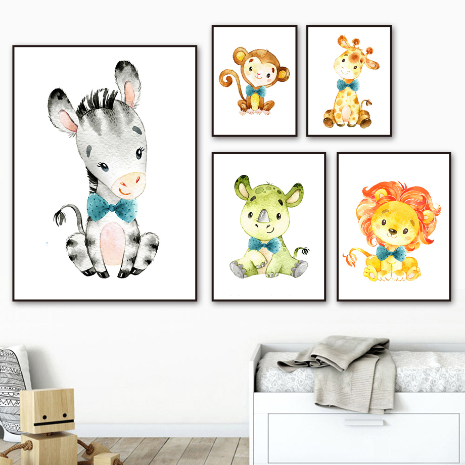 Wall Art Canvas Painting Carto - огляд і ціна Baby Zebra Nursery