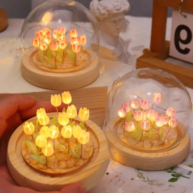 Artificial Tulip Flower Night  - огляд і ціна Baby Nursery Lamp