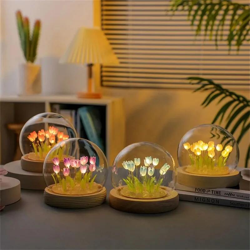 Artificial Tulip Flower Night  - огляд і ціна Baby Nursery Lamp