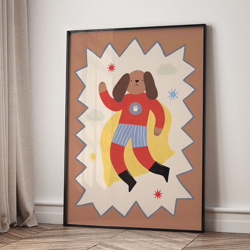 Funny Cartoon Super Cool Kid N - огляд і ціна Baby Nursery Posters