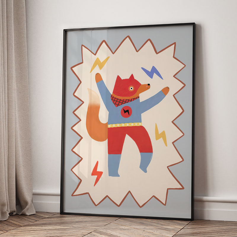 Funny Cartoon Super Cool Kid N - огляд і ціна Baby Nursery Posters