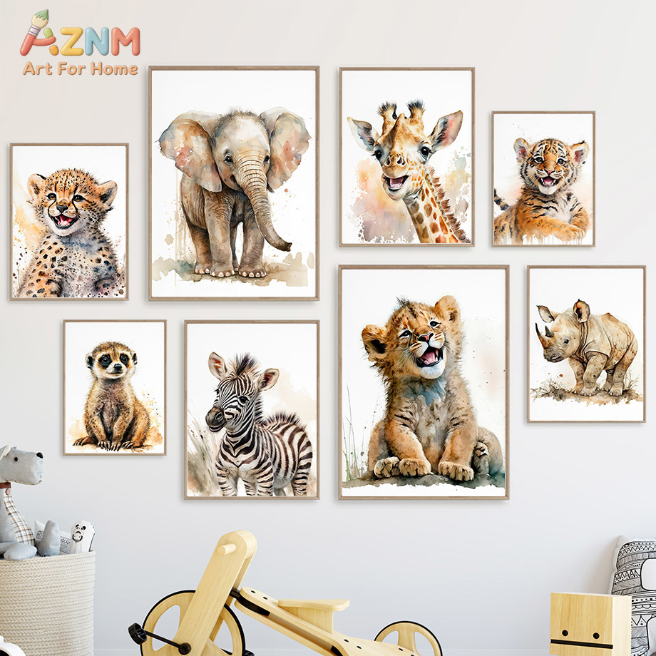 AZNm Watercolor Safari Baby An - огляд і ціна Baby Zebra Nursery