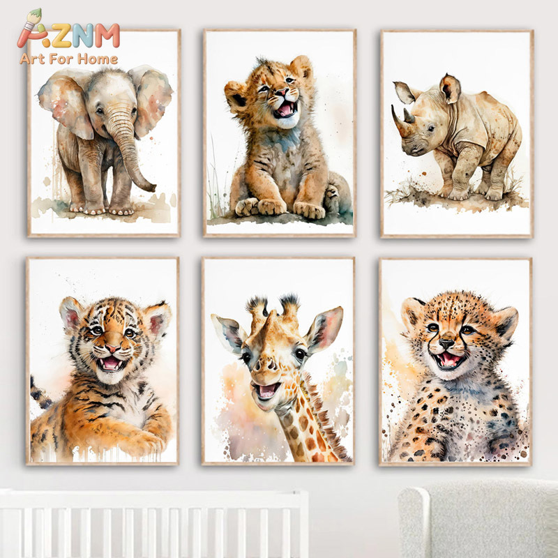 AZNm Watercolor Safari Baby An - огляд і ціна Baby Zebra Nursery